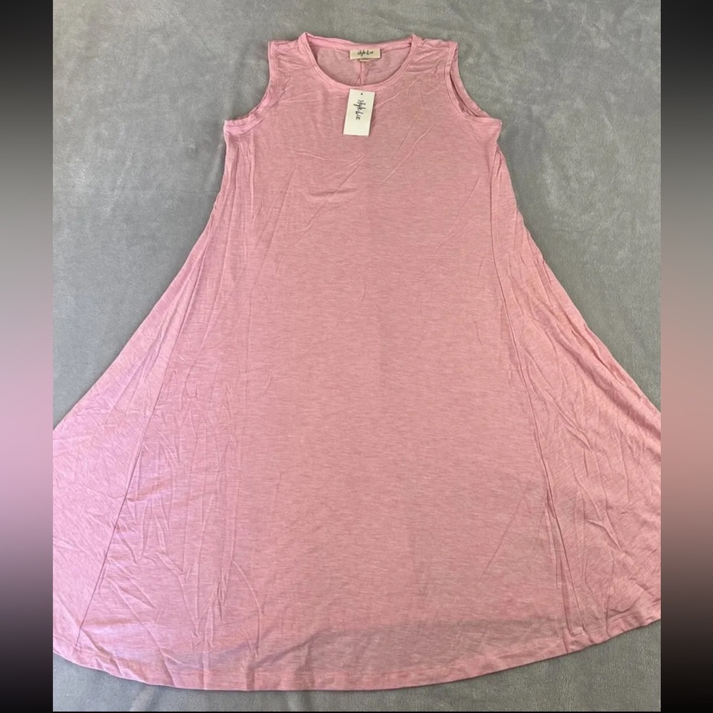 Style & Co womens pink Sleeveless Tank Dress size small